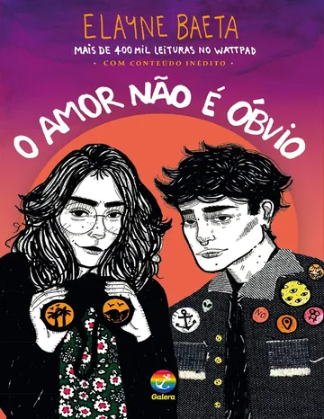 O Amor Não é Óbvio de Elayne Baeta, capa do livro