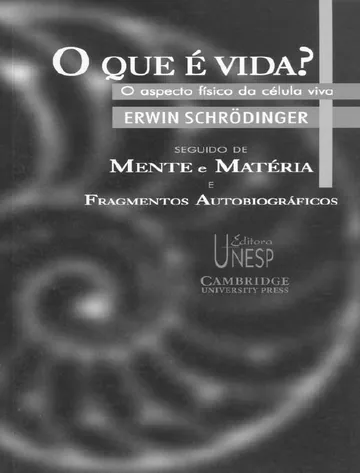 O que é a vida? de Erwin Schrödinger, capa do livro