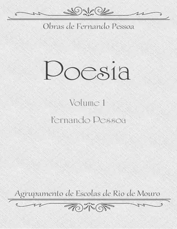 Poesia de Fernando Pessoa - Volume 1 de Fernando Pessoa, capa do livro