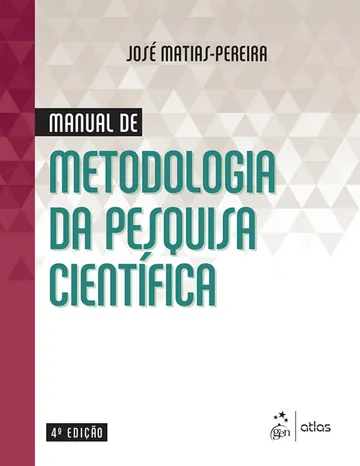 Manual de metodologia da pesquisa científica de José Matias-Pereira, capa do livro