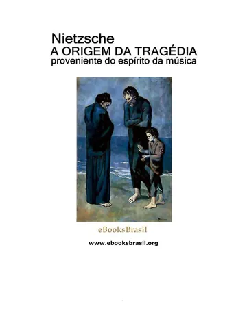 A Origem da Tragédia de Friedrich Nietzsche, capa do livro