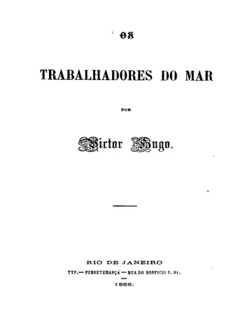 Os Trabalhadores do Mar de Victor Hugo, capa do livro