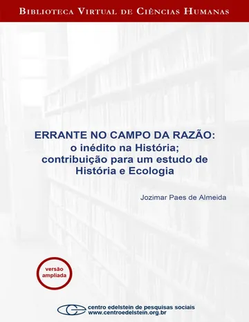 Errante no campo da razão de Jozimar Paes de Almeida, capa do livro