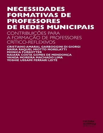 Necessidades formativas de professores de redes municipais de Cristiano Amaral Garboggini Di Giorgi, capa do livro