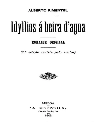 Idílios à beira d'água de Alberto Pimentel, capa do livro