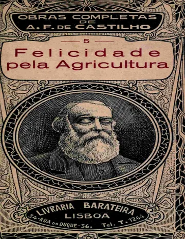 Felicidade pela Agricultura, volume II de António Feliciano de Castilho, capa do livro