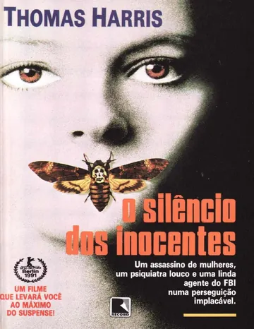 O Silêncio dos Inocentes de Thomas Harris, capa do livro
