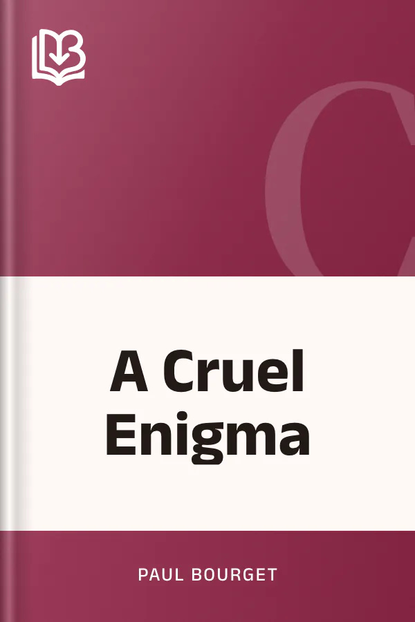 A Cruel Enigma by Paul Bourget, book cover