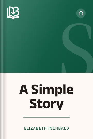 A Simple Story by Elizabeth Inchbald, book cover