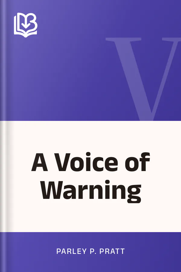 A Voice of Warning by Parley P. Pratt, book cover