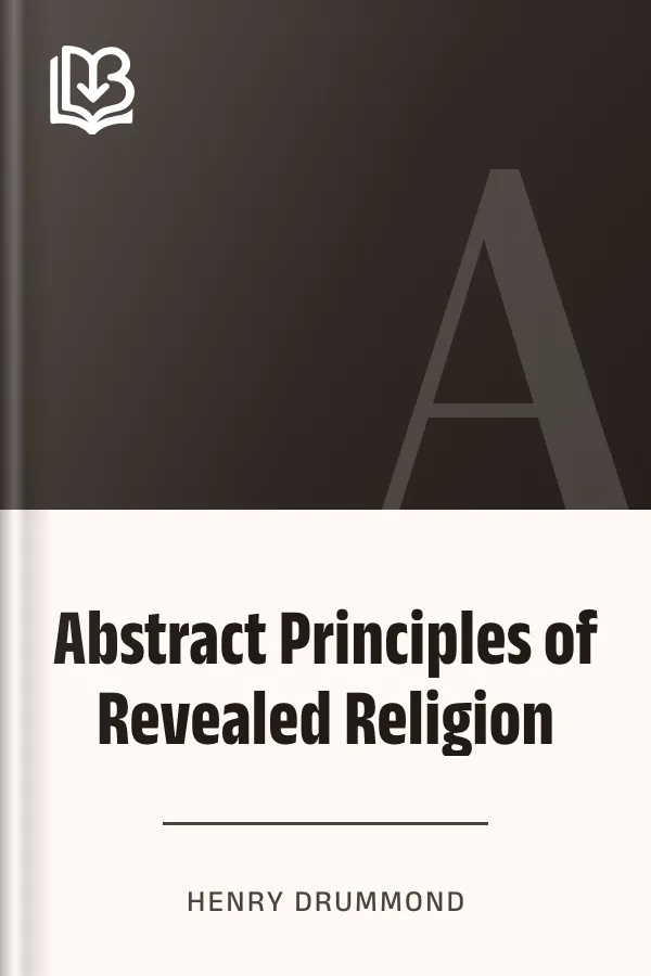 Abstract Principles of Revealed Religion by Henry Drummond, book cover