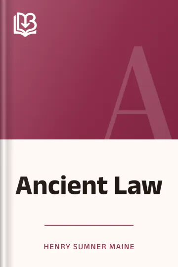 Ancient Law by Henry Sumner Maine, book cover