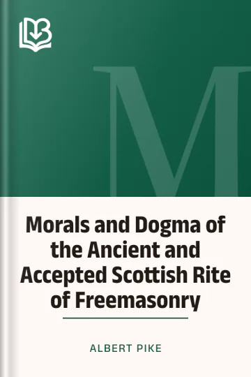 Morals and Dogma of the Ancient and Accepted Scottish Rite of Freemasonry by Albert Pike, book cover