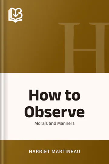 How to Observe by Harriet Martineau, book cover