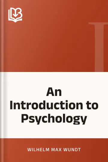 An Introduction to Psychology by Wilhelm Max Wundt, book cover