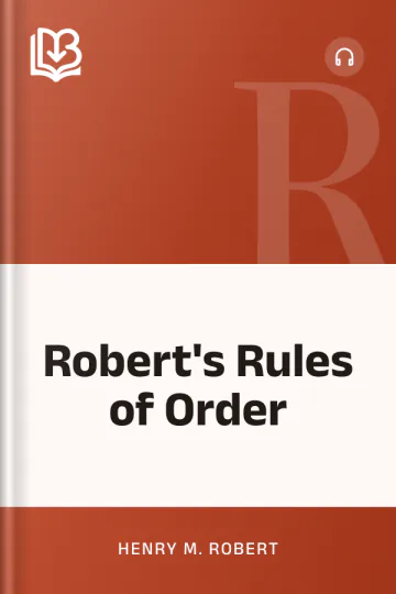 Robert's Rules of Order by Henry M. Robert, book cover