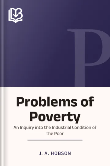 Problems of Poverty by J. A. Hobson, book cover