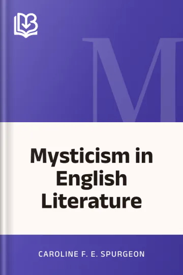 Mysticism in English Literature by Caroline F. E. Spurgeon, book cover