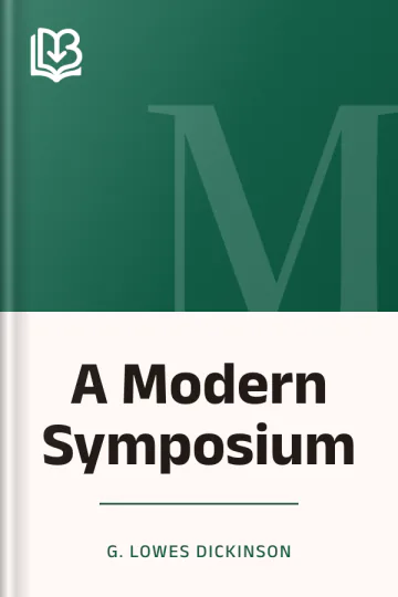 A Modern Symposium by G. Lowes Dickinson, book cover