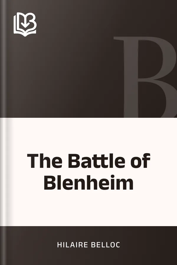 The Battle of Blenheim by Hilaire Belloc, book cover