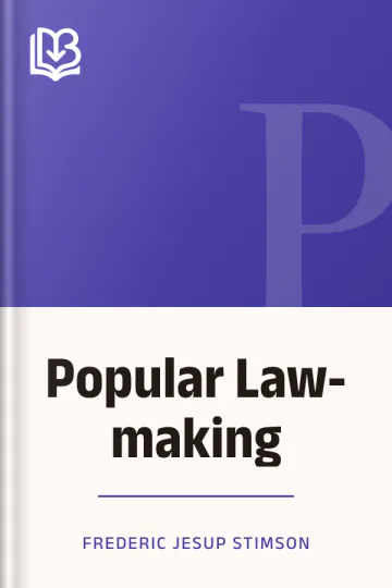 Popular Law-making by Frederic Jesup Stimson, book cover