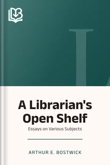 A Librarian's Open Shelf by Arthur E. Bostwick, book cover