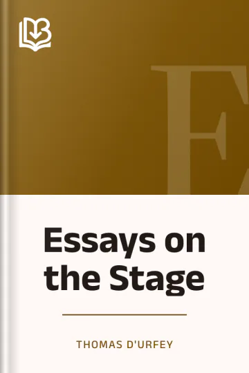 Essays on the Stage by Thomas D'Urfey, book cover