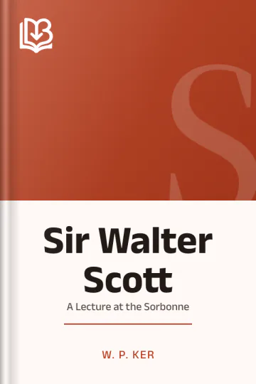 Sir Walter Scott by W. P. Ker, book cover