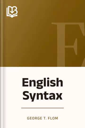 English Syntax by George T. Flom, book cover