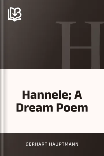 Hannele; A Dream Poem by Gerhart Hauptmann, book cover