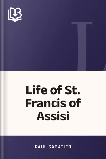 Life of St. Francis of Assisi by Paul Sabatier, book cover
