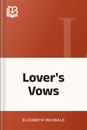 Lover's Vows by Elizabeth Inchbald, book cover