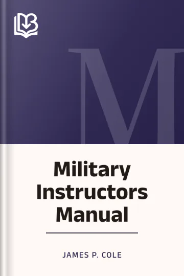 Military Instructors Manual by James P. Cole, book cover