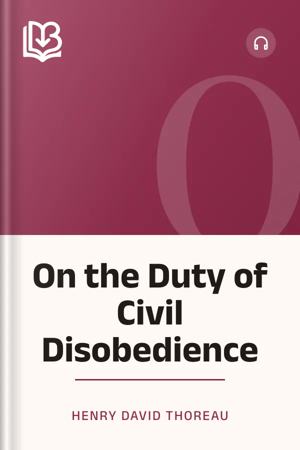 On the Duty of Civil Disobedience by Henry David Thoreau, book cover