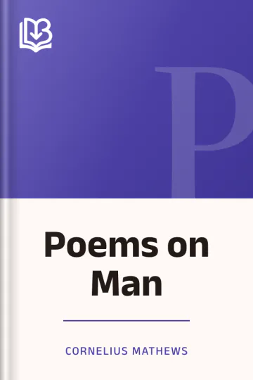 Poems on Man by Cornelius Mathews, book cover