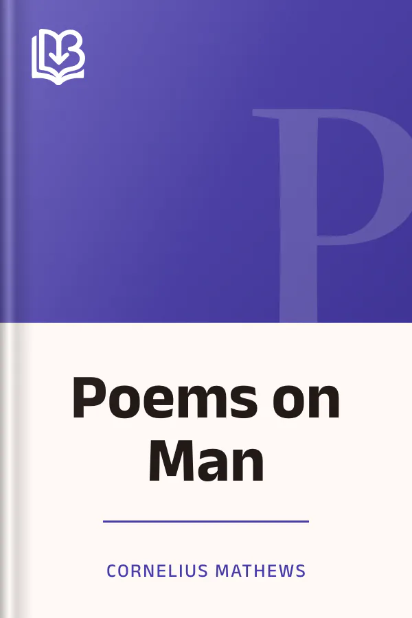 Poems on Man by Cornelius Mathews, book cover