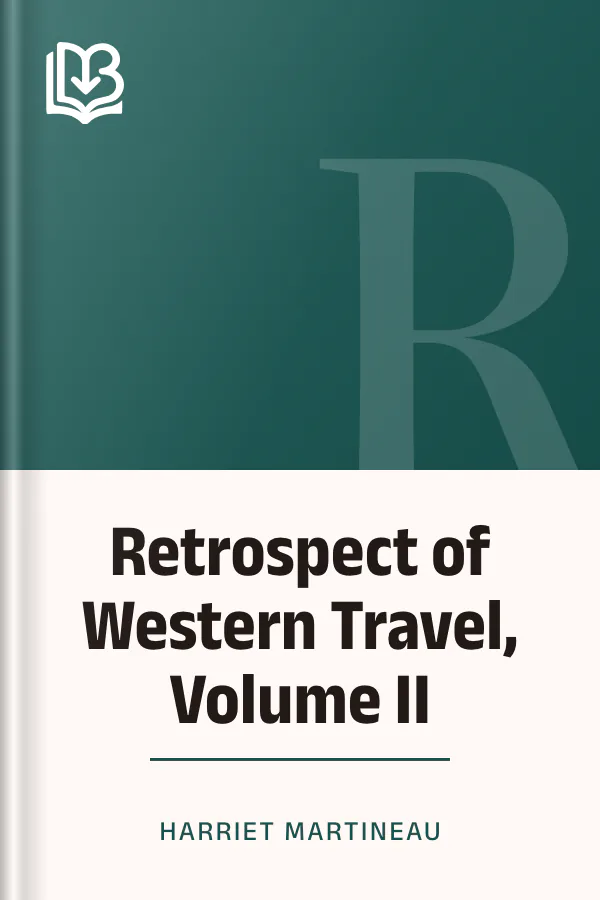 Retrospect of Western Travel, Volume II by Harriet Martineau, book cover