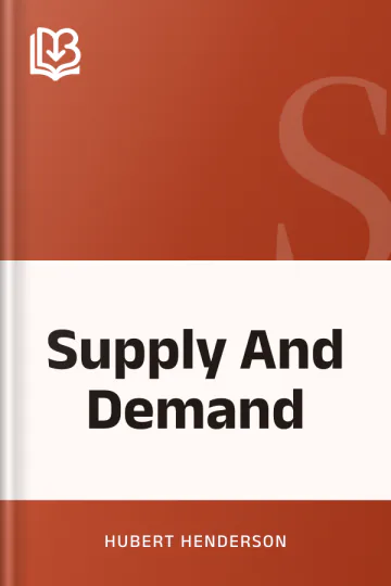 Supply And Demand by Hubert Henderson, book cover