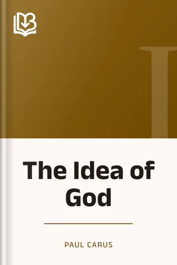 The Idea of God by Paul Carus, book cover