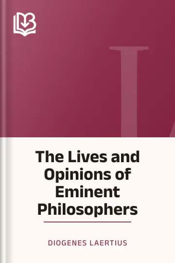 The Lives and Opinions of Eminent Philosophers by Diogenes Laertius, book cover