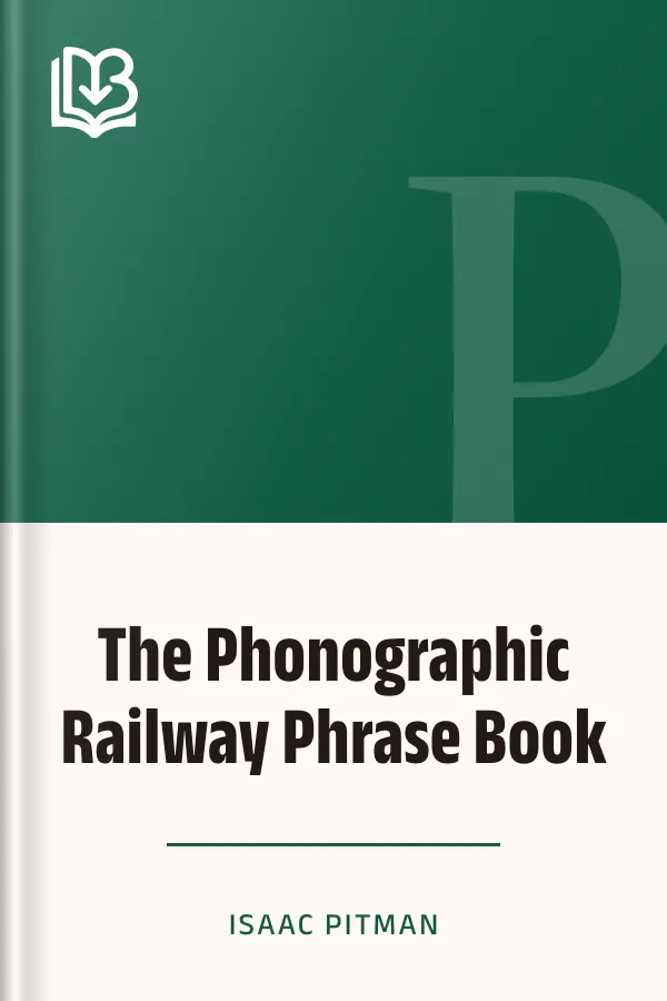 The Phonographic Railway Phrase Book by Isaac Pitman, book cover