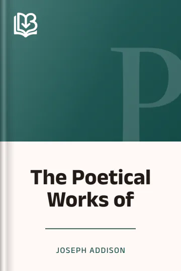 The Poetical Works of by Joseph Addison, book cover