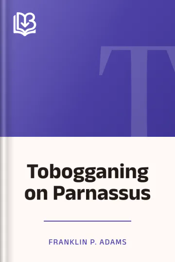 Tobogganing on Parnassus by Franklin P. Adams, book cover