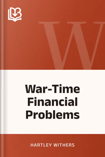 War-Time Financial Problems by Hartley Withers, book cover