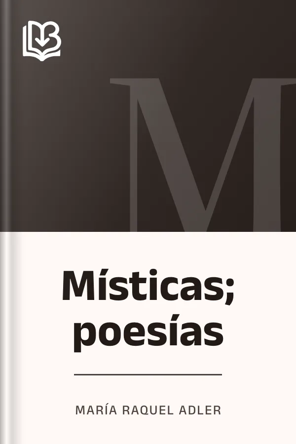 Místicas; poesías de María Raquel Adler, portada del libro