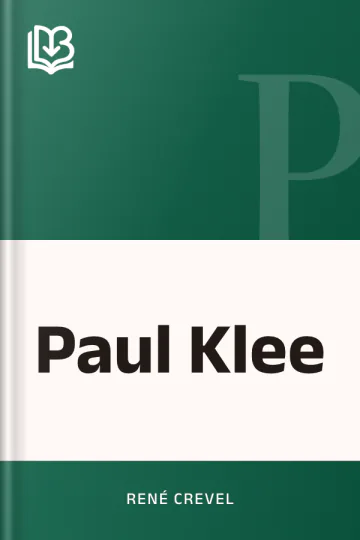 Paul Klee de René Crevel, couverture du livre