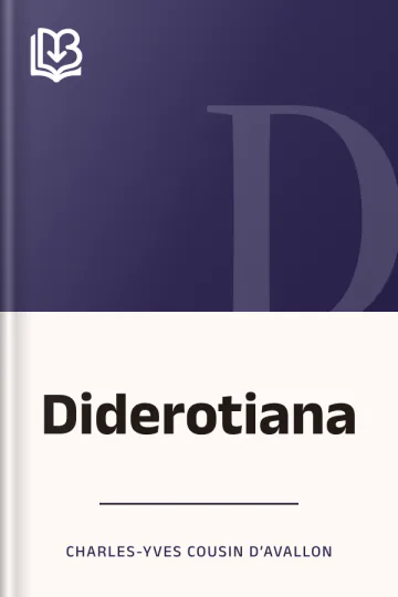 Diderotiana de Charles-Yves Cousin d’Avallon, couverture du livre