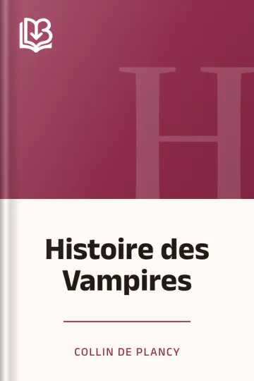 Histoire des Vampires de Collin de Plancy, couverture du livre
