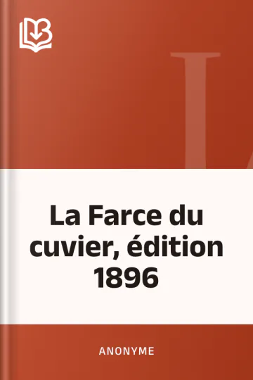 La Farce du cuvier, édition 1896 d’Anonyme, couverture du livre