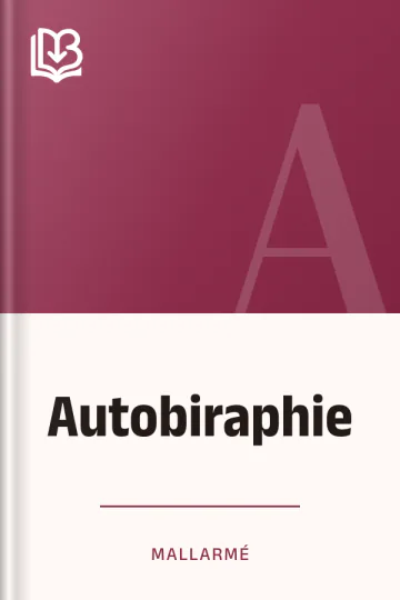 Autobiraphie de Mallarmé, couverture du livre